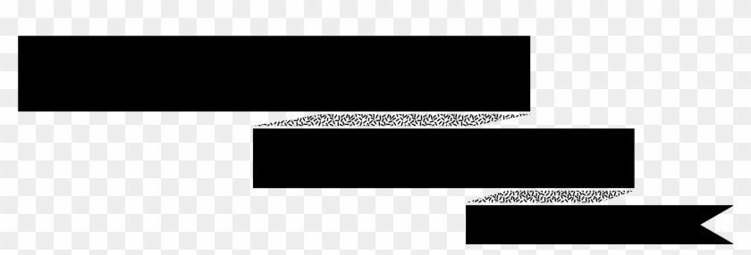 Ribbon Blank - Black-and-white Clipart #4518200