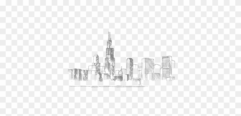 Chicago Drawing Skyline Design - Skyline Clipart #4518271
