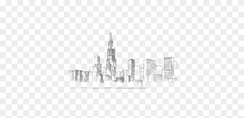 Chicago Drawing Skyline Design - Skyline Clipart