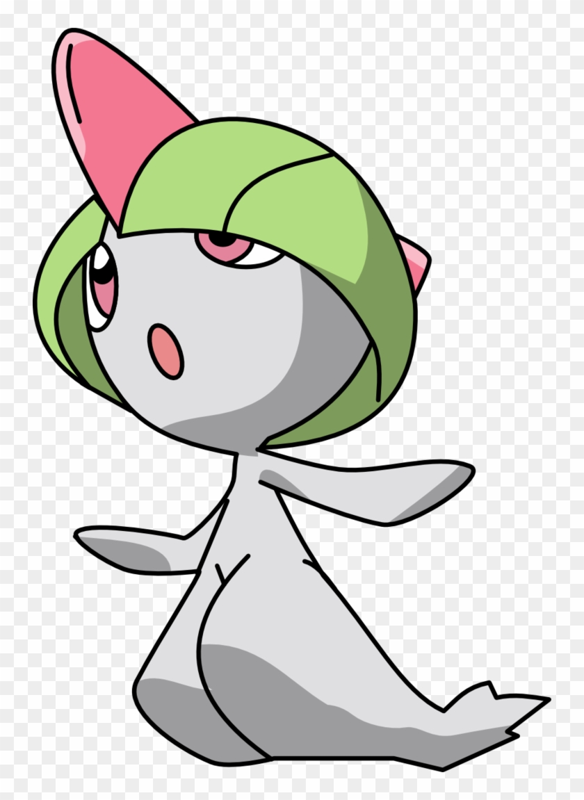 Ralts Png - White Green And Pink Pokemon Clipart