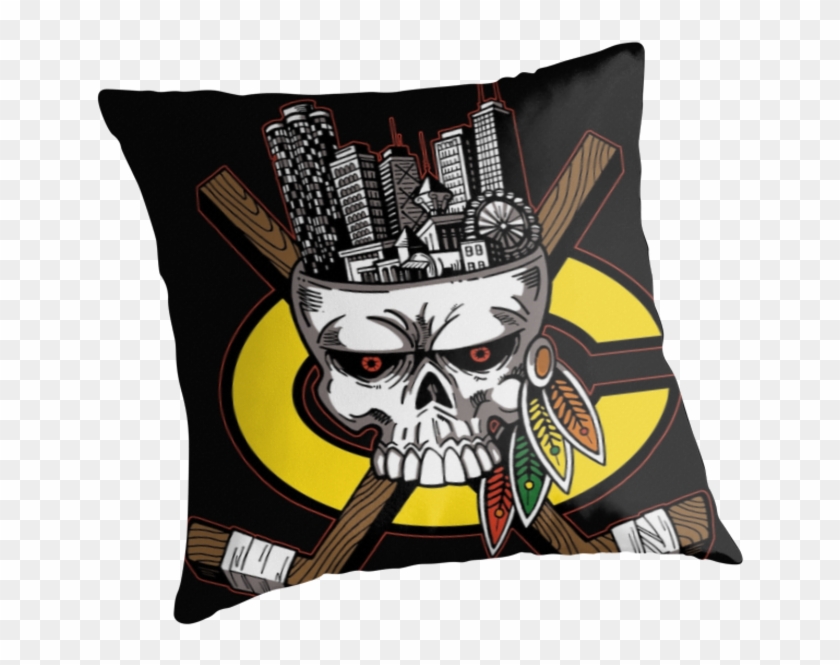 Chicago Skyline" Throw Pillows Grimacegraphics - Cushion Clipart #4518612
