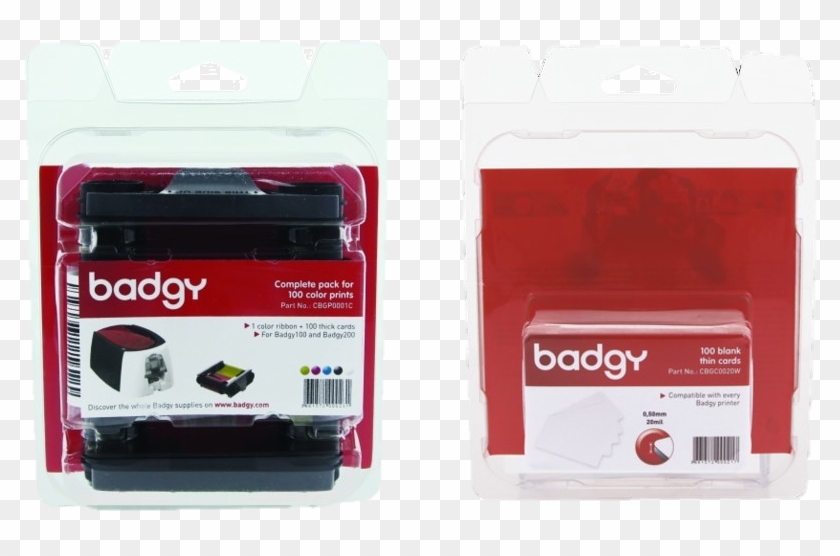 Badgy200 Consumable Pack - Evolis Badgy Full Kit Badgy Print Ribbon Cassete / Clipart #4518636
