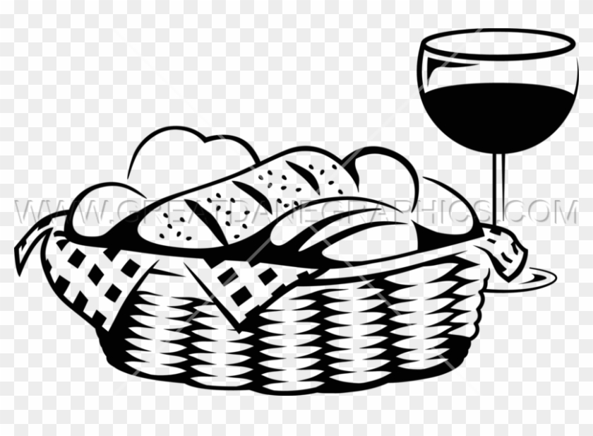 Bread Production Ready - Basket Bread Clipart Black And White - Png Download