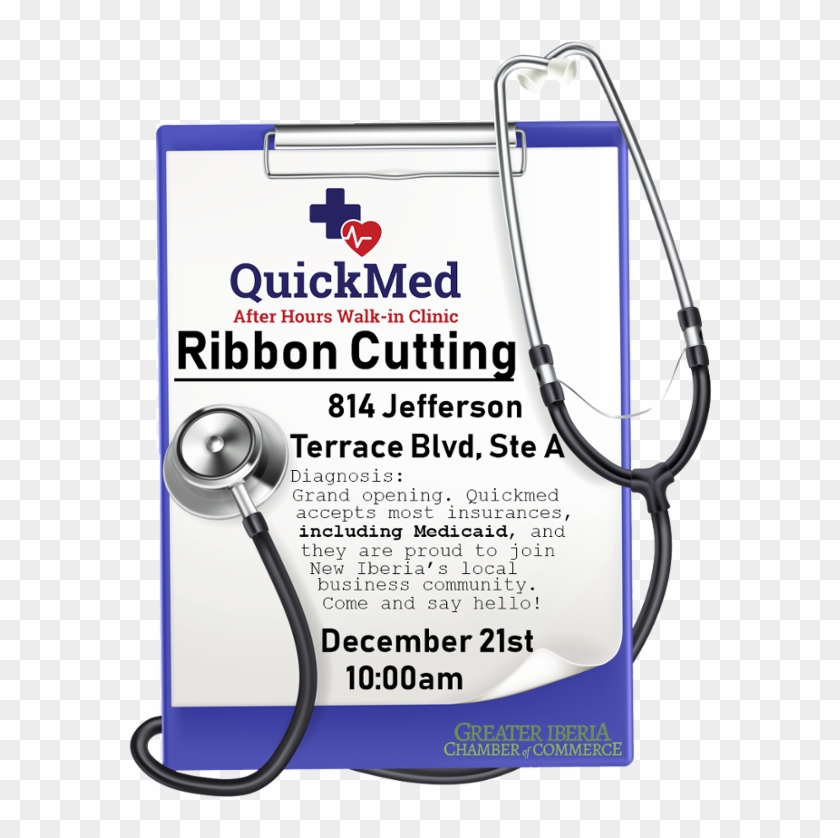 Quickmed Ribbon Cutting - Doctor Clipboard Clipart Png Transparent Png #4519218