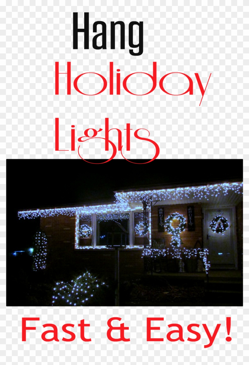 Super Clever Way To Make Hanging Holiday Lights A Piece - Poster Clipart #4519346