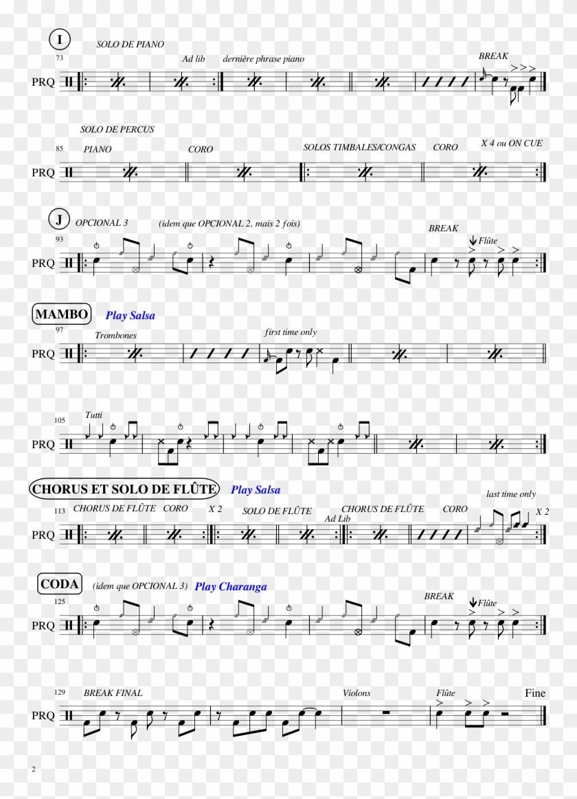 Hueso Y Pellejo Sheet Music 2 Of 2 Pages - Sheet Music Clipart
