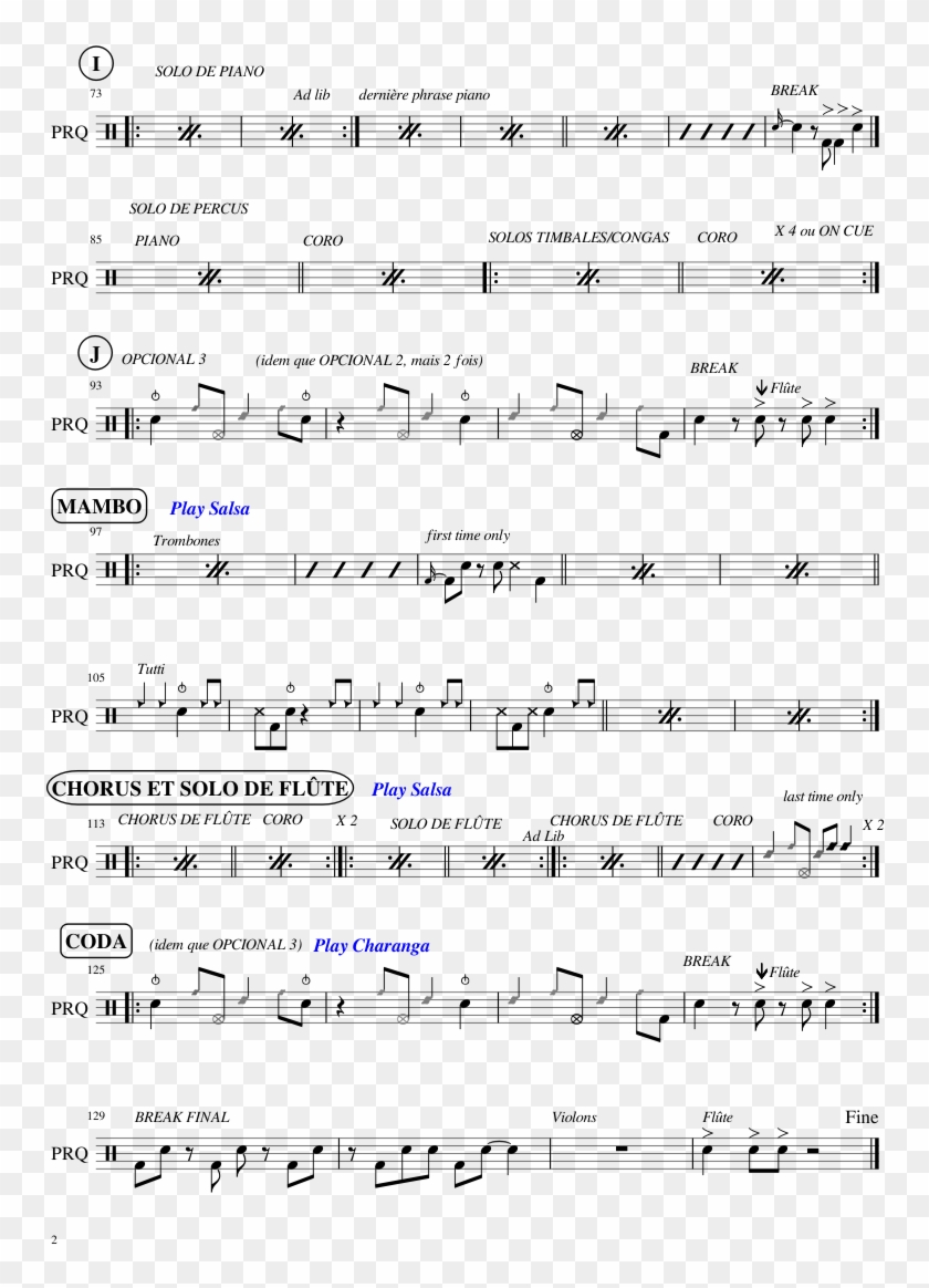 Hueso Y Pellejo Sheet Music 2 Of 2 Pages - Sheet Music Clipart #4519863
