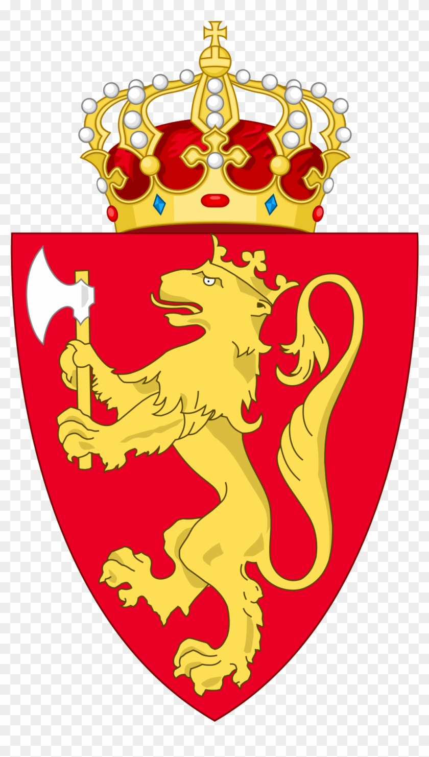 File Arms Of The Kingdom Norway Svg - Флаг И Герб Норвегии Clipart #4520778