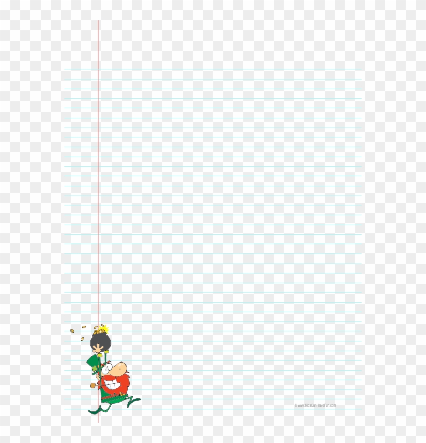 Patrick's Day Ruled Paper - Cartoon Clipart #4521013