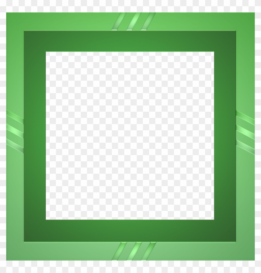 Frame Border Green - Green Square Border Png Clipart #4521054