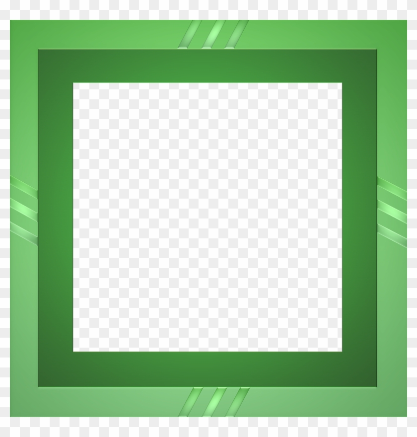 Frame Border Green - Green Square Border Png Clipart