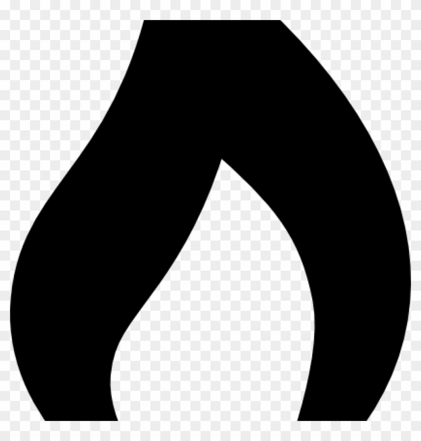 Flame Clipart Black And White Flame Clip Art Black - Png Download #4521067
