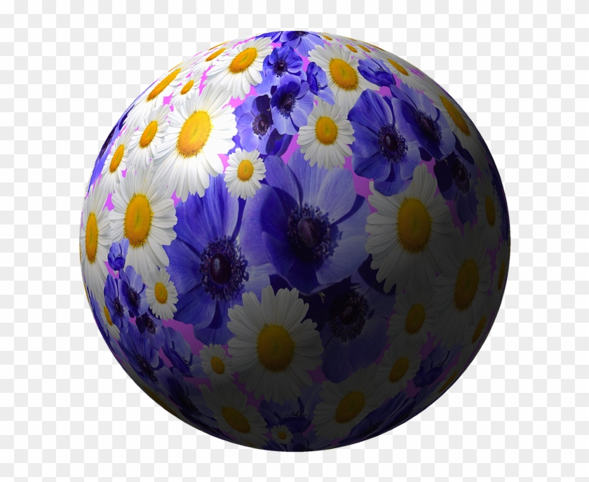 Flowers Ball Planet Nature Globose Abstract - Dahlia Clipart #4521939
