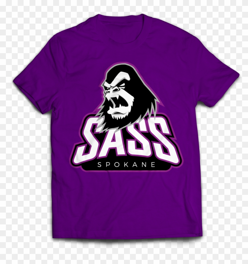 Purple Shirt With Sass Logo - Graphic Design Clipart