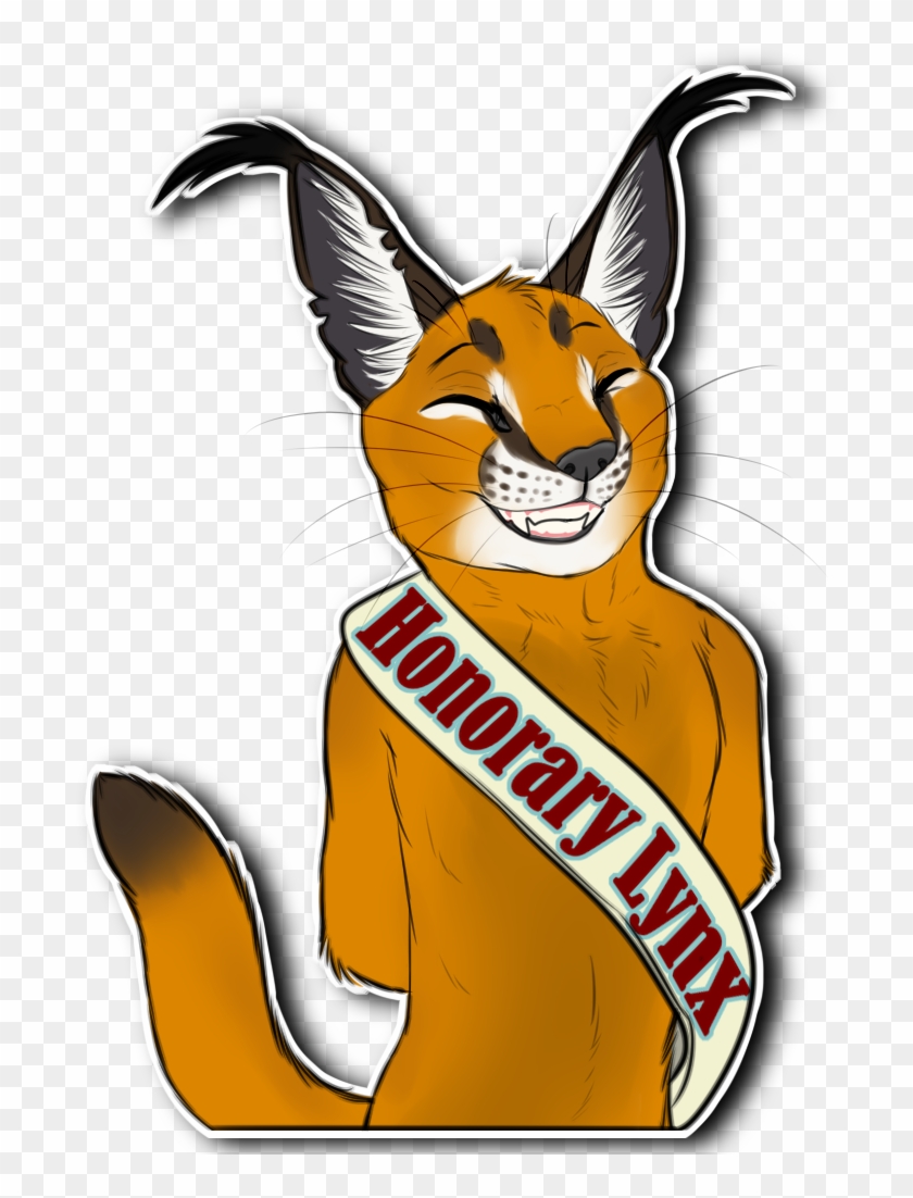 Caracals Are Honorary Lynxes 🎖 🎖 🎖 @boozecaracal - Cartoon Clipart