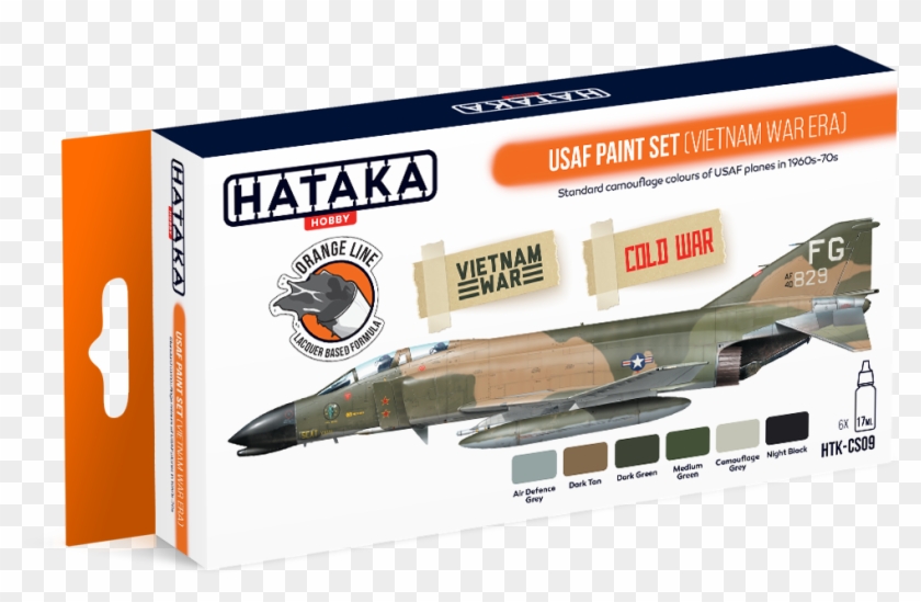 Htk Cs09 Orange Line Usaf Paint Set - Barvy Hataka Clipart