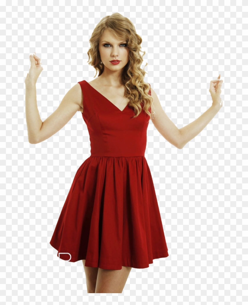 Taylor Swift Png Pack - Taylor Swift Red Dress Clipart