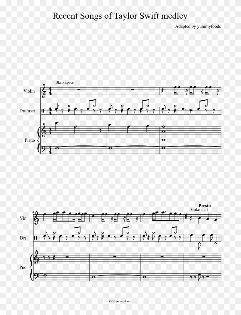 Medley Of Taylor Swift's Songs Super Easy And Fun - Sheet Fly Me To The Moon Sing Clipart