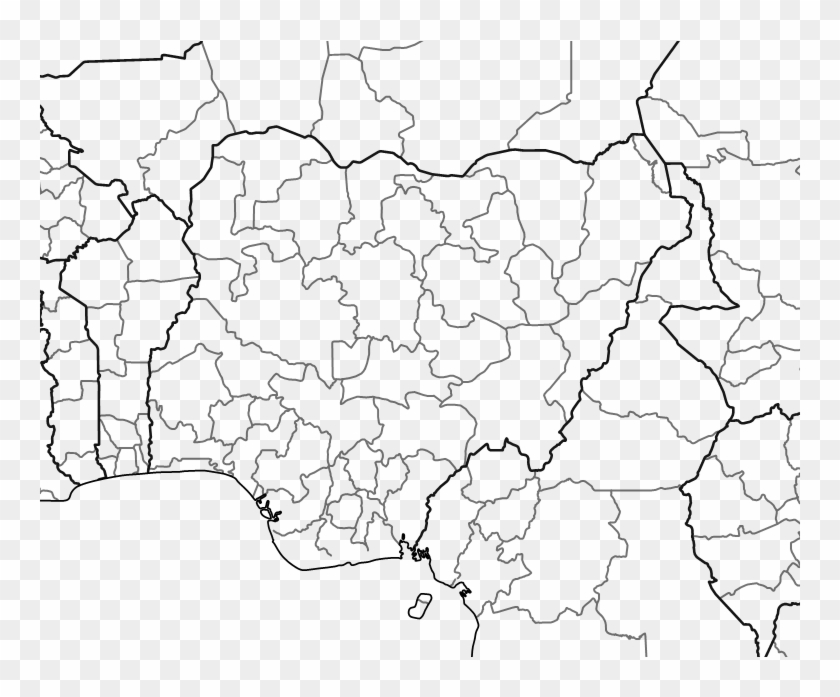Map Of Nigeria Black And White Clipart #4524999