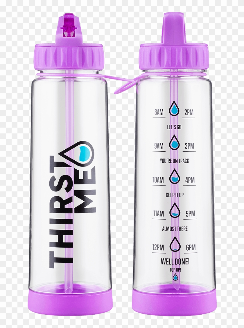 Violet Thirstme Water Tracker Bottle - Water Bottle Clipart