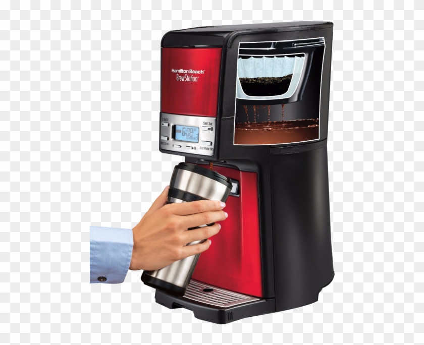 Download Hand With Coffee Maker Png Image - Hamilton Beach Cafetera Brewstation Clipart #4526653