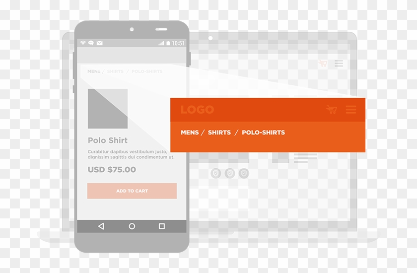 Remove Breadcrumbs - Mobile Commerce Clipart