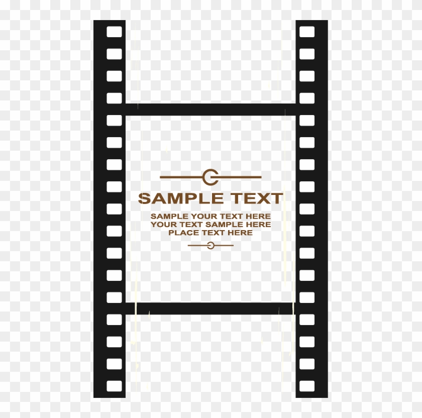 Filmstrip Photography Art Hand Painted Black Edge - Vertical Film Strip Clipart #4526934