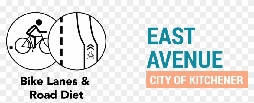 The City Of Kitchener Implemented A Bike Lane And Road - Line Art Clipart