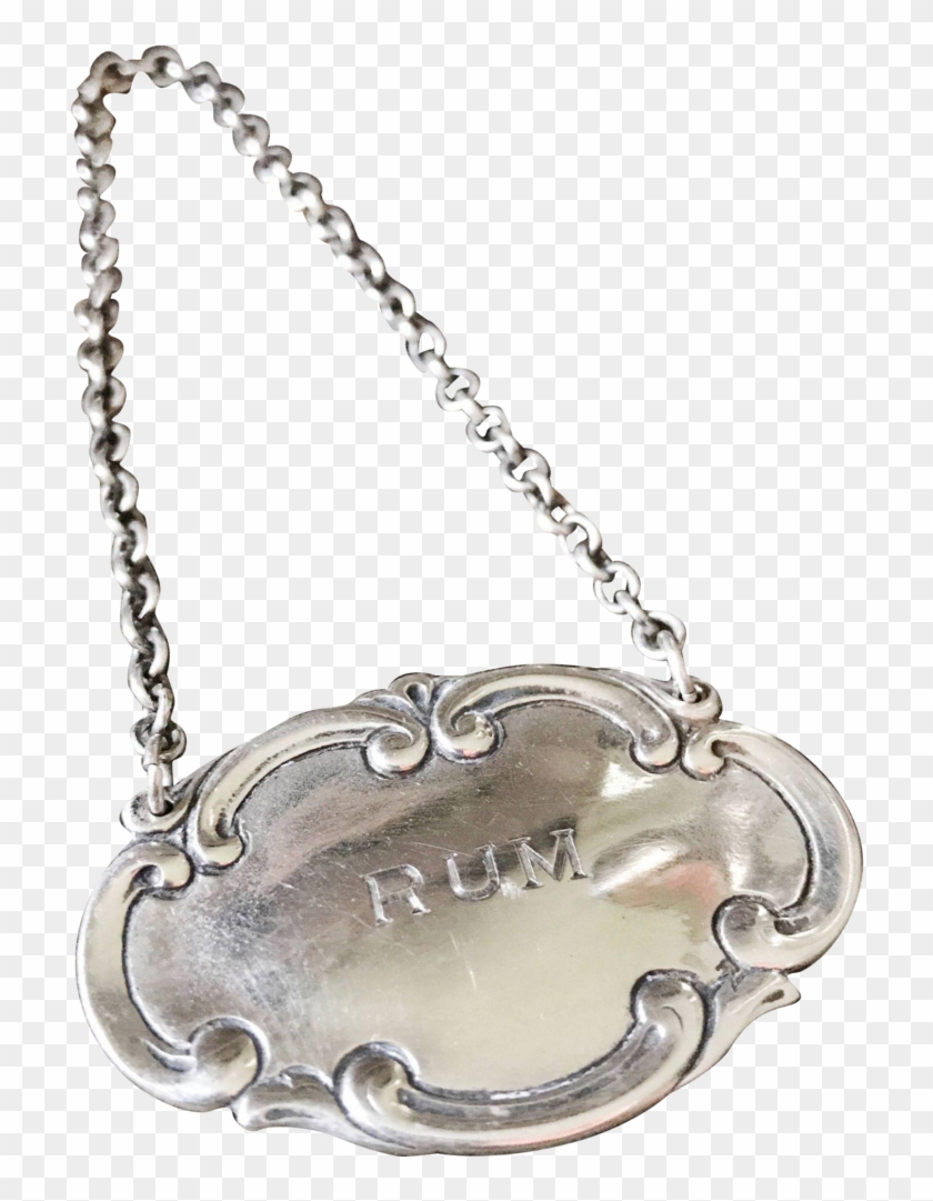 Vintage Tiffany & Co Sterling Liquor Decanter Tag - Chain Clipart