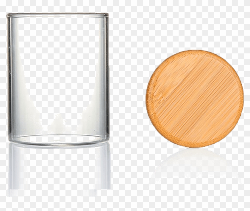 Premium Glass Jar Bamboo Cap - Makeup Mirror Clipart