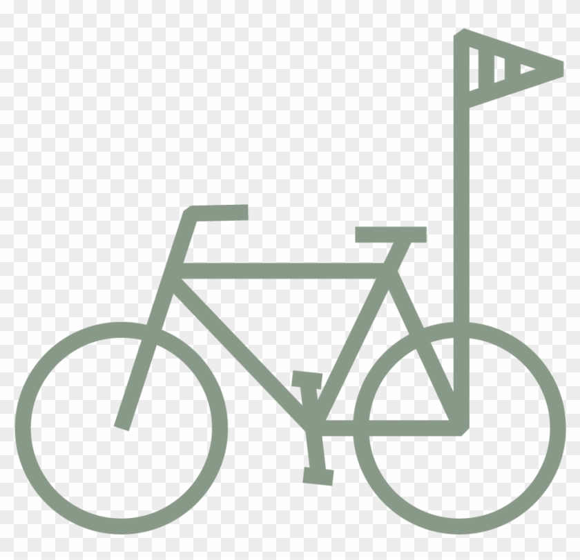 Enjoy The Bike Lane In The Green Around The Lake, And - Bike Symbol Clipart #4528000