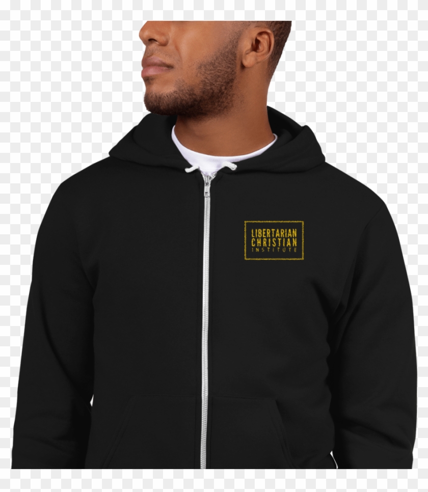 Black & Gold Embroidered Hooded Sweater - Sweatshirt Clipart #4528615