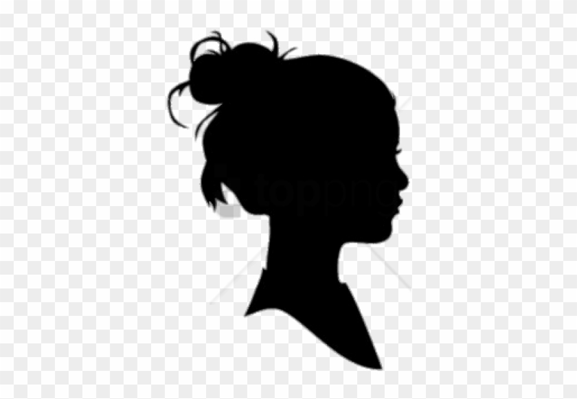 Free Png Head Of Girl Png Image With Transparent Background - Silhouette Of A Girls Face Clipart #4528747