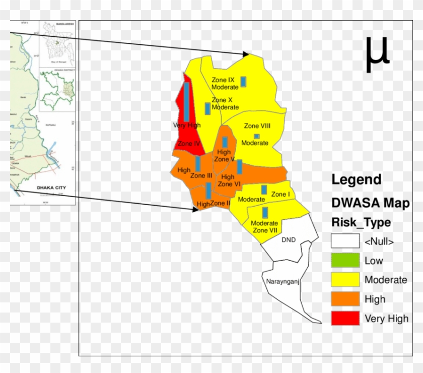 Monthly Variation Of Leak For Various Zones Of Dhaka - Map Of Dhaka City Clipart #4529055