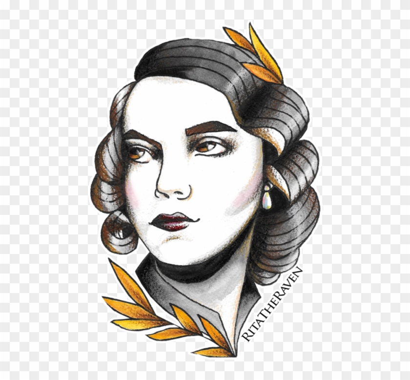 Did This Girl Head From A Portrait Of Lillian Gish - Illustration Clipart