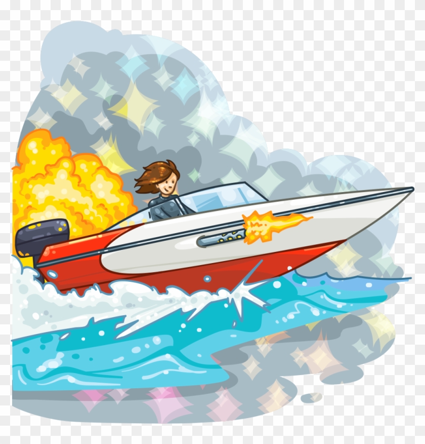 Find Near Me - Speedboat Clipart #4529654