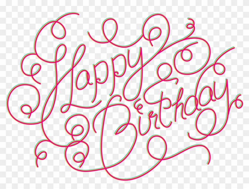 Happy Birthday Girly Fonts Clipart - Happy Birthday In Transparent Font - Png Download