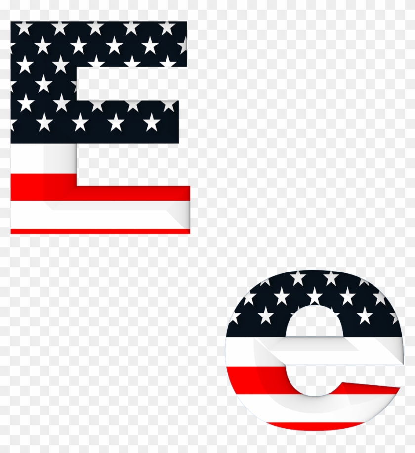 Transparent America Flag Letters Png Clipart #4530272