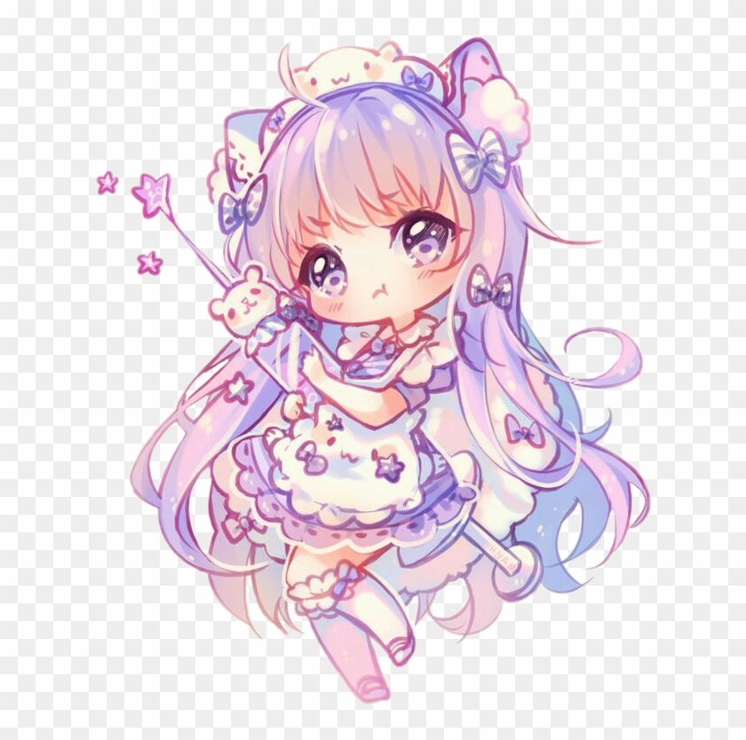 #freetoedit #chibi #cute #kawaii #girl #flower #dress - Kawaii Chibi Hyanna Natsu Clipart