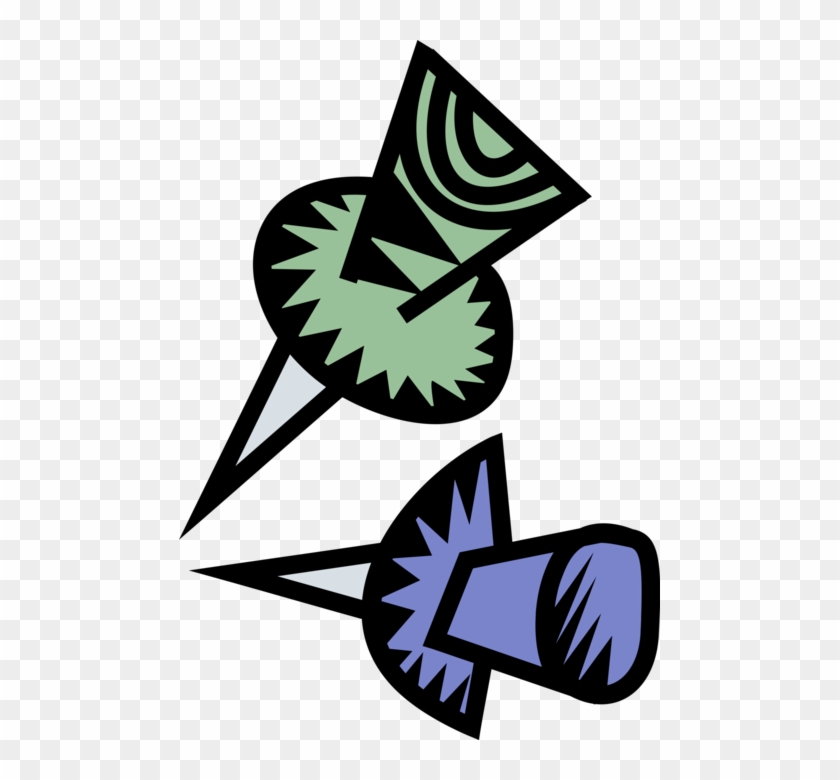 Push Pin Or Thumb Fastener Image Illustration Clipart