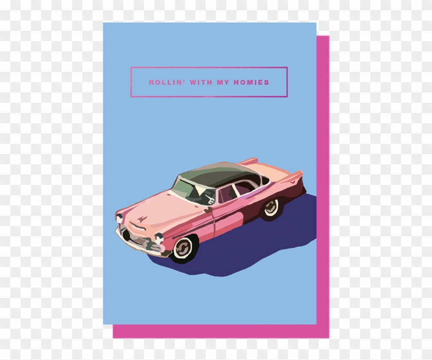 'rollin' With My Homies' - Antique Car Clipart