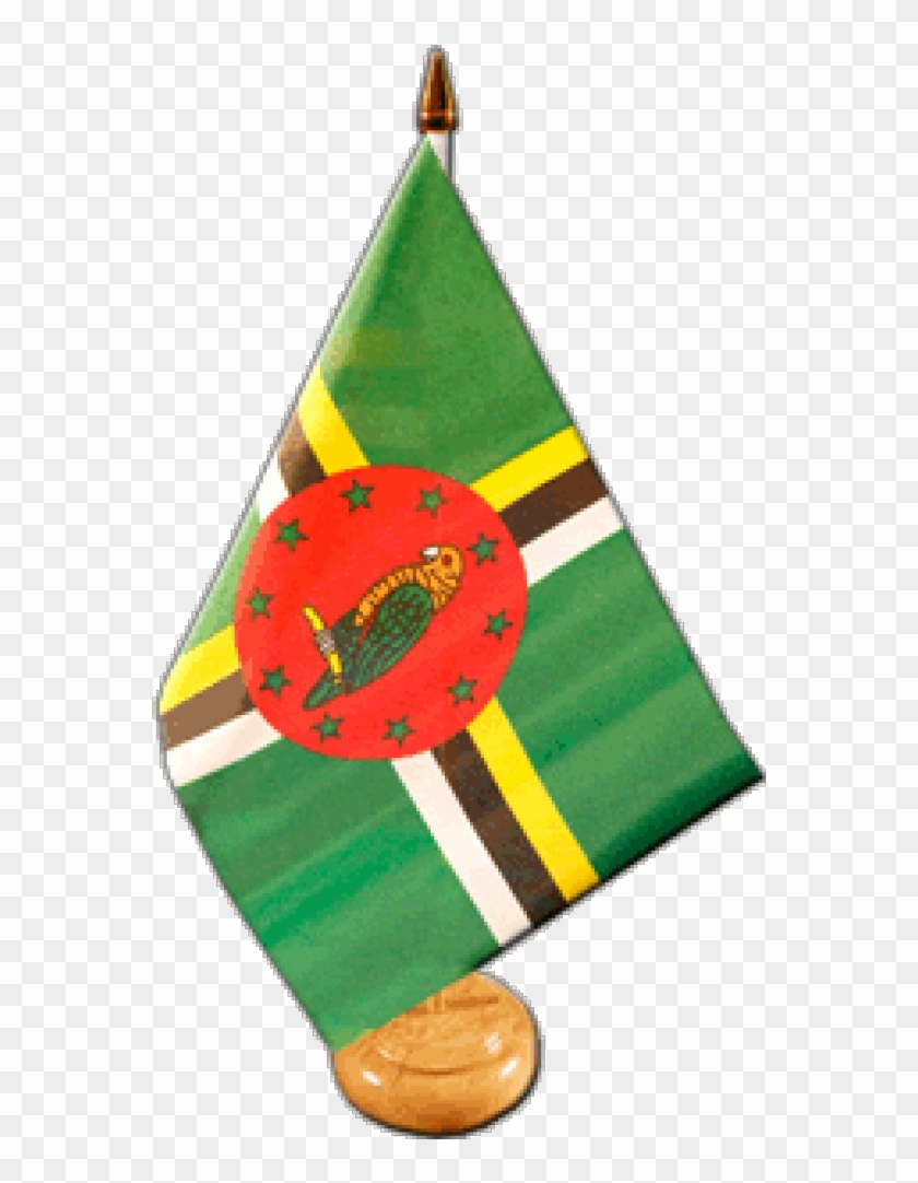 Dominica Table Flag - Illustration Clipart