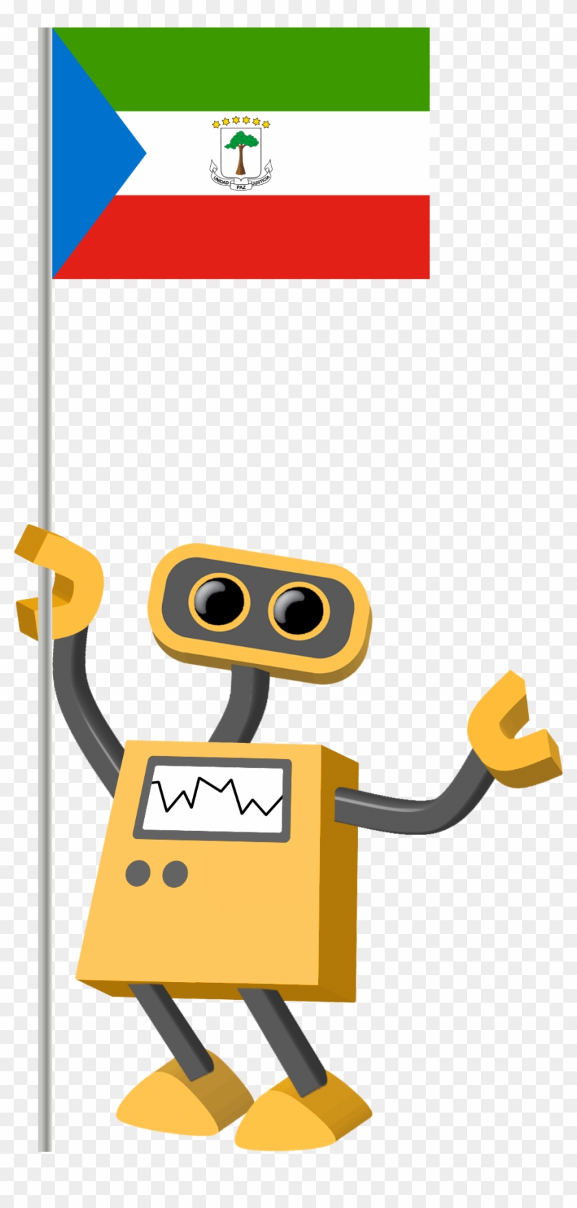 Flag Bot, Equatorial Guinea - Equatorial Guinea Flag Clipart #4531778