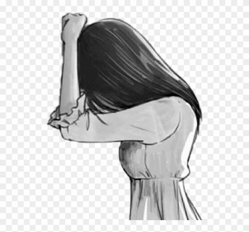 Sad Anime Girl And Cry , Png Download - Sad Broken Heart Girls Clipart
