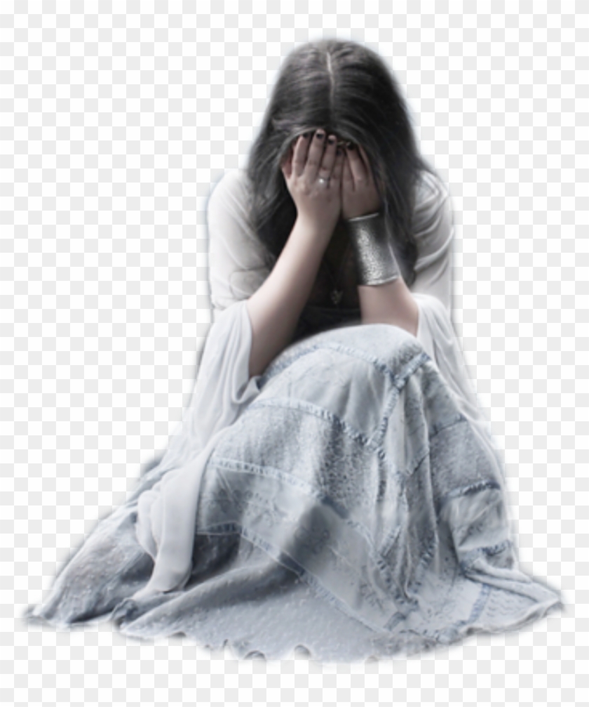#woman #girl #sad #crying #freetoedit - Sad Girl Picsart Png Clipart #4532299