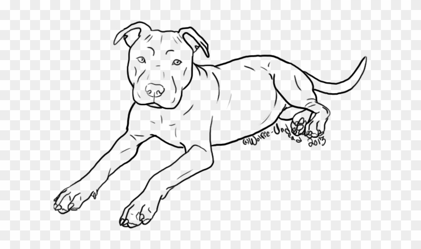 Free To Use Pit Bull Lineart Please Ⓒ - Pit Bull Line Art Clipart #4532727