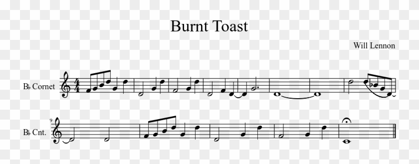 Burnt Toast Sheet Music Composed By Will Lennon 1 Of - Sheet Music Clipart