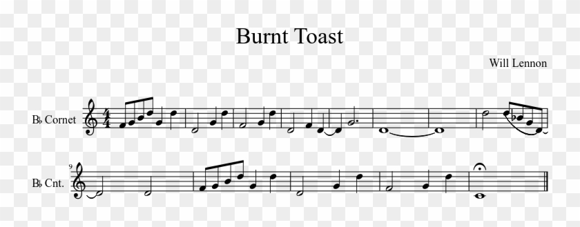 Burnt Toast Sheet Music Composed By Will Lennon 1 Of - Sheet Music Clipart #4533051