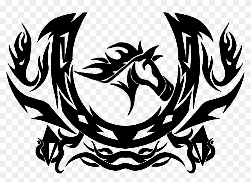 Photo Tribalhorseshoecrestver4 - Horseshoe Tribal Clipart