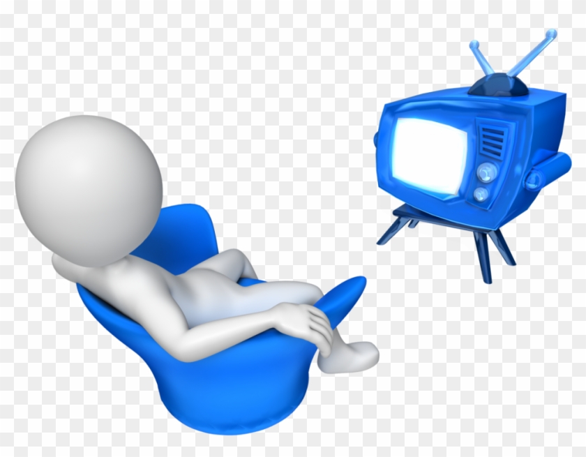 Stick Figure Watching Tv - Person Watching Tv Stick Figure Clipart #4533986